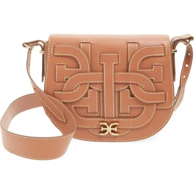 Sam Edelman Bay Leather Saddle Bag In Cognac