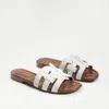 Sam Edelman Bay Double Strap Flat Sandals In White