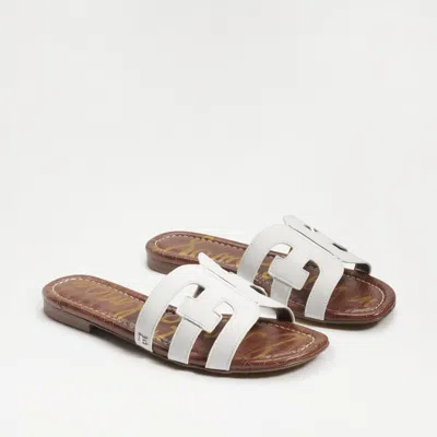 Sam Edelman Bay' Leather Slide Sandals In White
