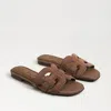 Sam Edelman Bay Slide Sandal Terra Toffee Suede In Brown