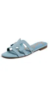 Sam Edelman Bay Slides Coastal Blue In Coastal Blue