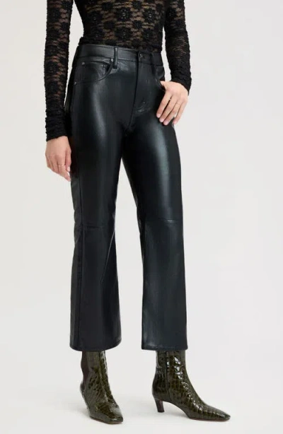 Sam Edelman Beatles Faux Leather Bootcut Pants In True Black