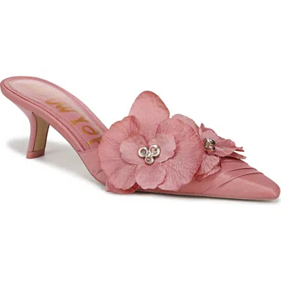 Sam Edelman Bella Pointed Toe Kitten Heel Pump In Pink Lily