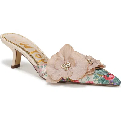 Sam Edelman Bella Pointed Toe Kitten Heel Pump In Summer Rose Multi