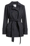 Sam Edelman Belted Trench Coat In Navy
