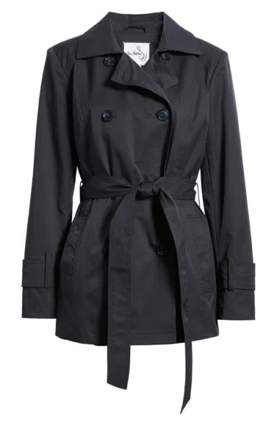 Sam Edelman Belted Trench Coat In Navy