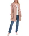 Sam Edelman Belted Trench Coat In Pink