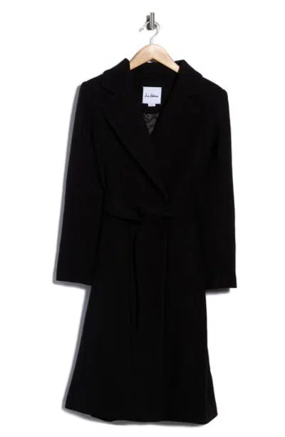 Sam Edelman Belted Wrap Coat In Black