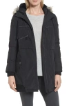 Sam Edelman Berber Parka With Faux Fur In Black
