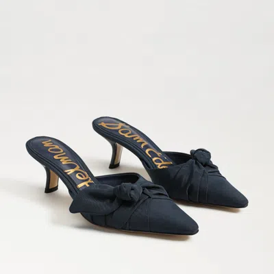 Sam Edelman Bex Pointed Toe Sandal Soft Navy Fabric In Black
