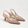 Sam Edelman Bianka Slingback Mesh Pointed Toe Pump In Nude