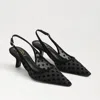 Sam Edelman Biankasling Womens Man Made Kitten Heels In Black