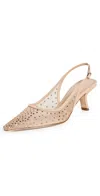 SAM EDELMAN BIANKA MESH SLINGBACK PUMPS TAN