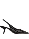Sam Edelman Bianka Polka-dot Slingback Pumps In Black