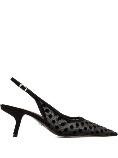 Sam Edelman Bianka Polka-dot Slingback Pumps In Black