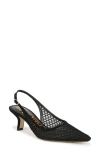 Sam Edelman Bianka Slingback Mesh Pointed Toe Pump In Black