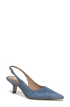 Sam Edelman Bianka Slingback Pointed Toe Pump In Blue