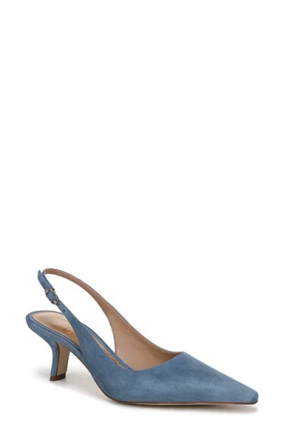 Sam Edelman Bianka Slingback Pointed Toe Pump In Blue