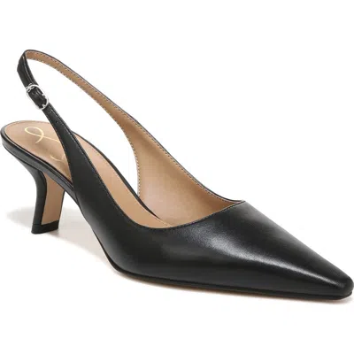 Sam Edelman Bianka Slingback Pump In Black Leather