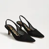 Sam Edelman Bianka Slingback Pump Black Mesh In Black