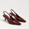 Sam Edelman Bianka Slingback Pump French Merlot Leather In Multi