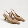 Sam Edelman Bianka Slingback Pump French Sand Leather In Beige