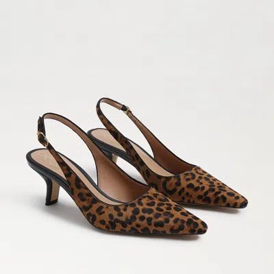 SAM EDELMAN SAM EDELMAN BIANKA SLINGBACK PUMP LEOPARD BRAHMA HAIR LEATHER
