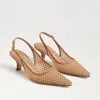 Sam Edelman Bianka Slingback Mesh Pointed Toe Pump In Bronze
