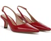 Sam Edelman Bianka Slingback Pump Deep Scarlet Red Leather In Multi