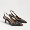 Sam Edelman Bianka Slingback Pump Mocha Taupe Leather In Brown