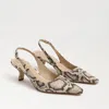 SAM EDELMAN SAM EDELMAN BIANKA SLINGBACK PUMP ROCCIA GREY SNAKE PRINT