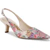 Sam Edelman Bianka Slingback Pump Summer Rose Linen In Summer Rose Multi