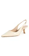 Sam Edelman Bianka Slingback Pump Cappuccino Suede 12.0 In Modern Ivory