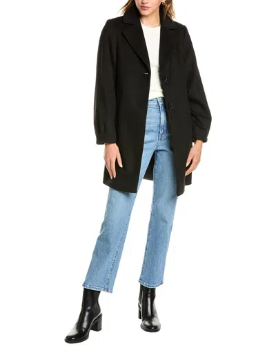Sam Edelman Billow Sleeve Wool-blend Coat In Black