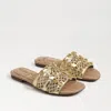 Sam Edelman Blaire Slide Sandal Amber Gold Mesh In Gold