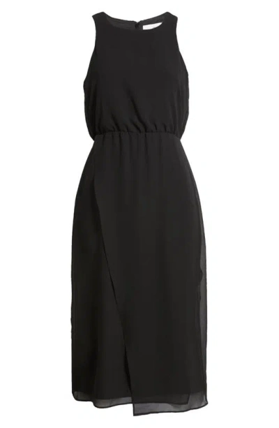 Sam Edelman Blouson Bodice Midi Dress In Black