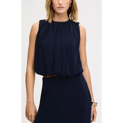 Sam Edelman Blouson Crop Top In Blue