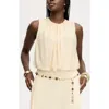 Sam Edelman Blouson Crop Top In Brown
