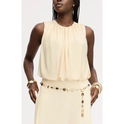 Sam Edelman Blouson Crop Top In Brown