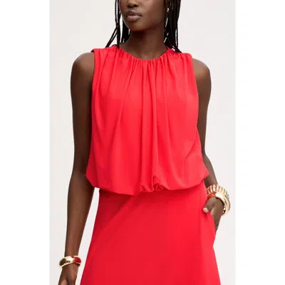 Sam Edelman Blouson Crop Top In Red