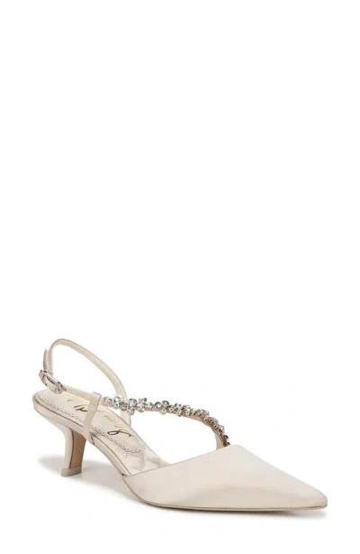 Sam Edelman Bonnie Slingback Pointed Toe Pump In Modern Ivory
