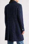 Sam Edelman Bouclé Longline Coat In Blue