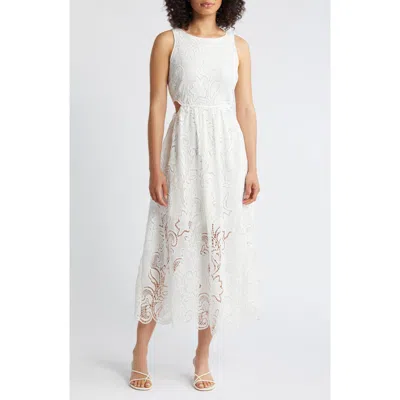 Sam Edelman Eyelet Bouquet Maxi Dress In White