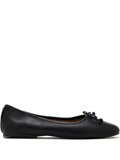 Sam Edelman Bow -detail Leather Ballet Flats In Black