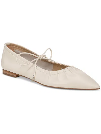 Sam Edelman Bri Pointed Toe Bow Flats In Modern Ivory