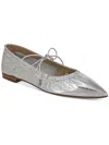 Sam Edelman Bri Mary Jane Pointed Toe Flat In Silver