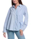 Sam Edelman Bridget Asymmetrical Button Shirt In Multi