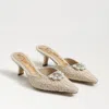 Sam Edelman Brit Orchid Kitten Heel Mule Ivory In Multi