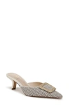 Sam Edelman Brit Kitten Heel Mule In Ivory Boucle Fabric/twill In Ivory Multi