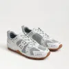 Sam Edelman Brookyln Lace Up Sneaker Grey Multi/silver Mesh In Grey